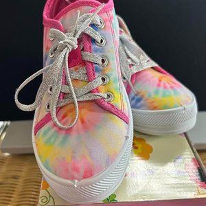 Laura Ashley Girls Canvas Sneakers Tie Dye